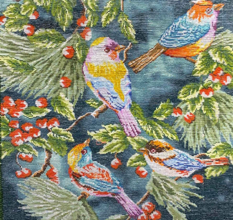 Price and Buy Hand-Knotted Persian Pictorial Rug from Tabriz Depicting Birds & Flowers - Image 5