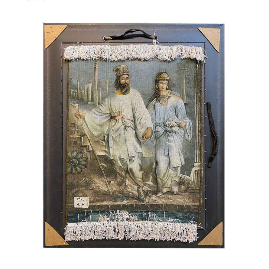 Price and Buy Hand-Knotted Persian Pictorial Rug from Tabriz Depicting Cyrus & Mandana - Image 4