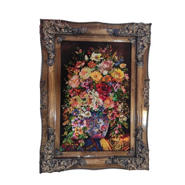 Price and Buy Hand-Knotted Persian Pictorial Rug from Tabriz Depicting Flowers & Vases