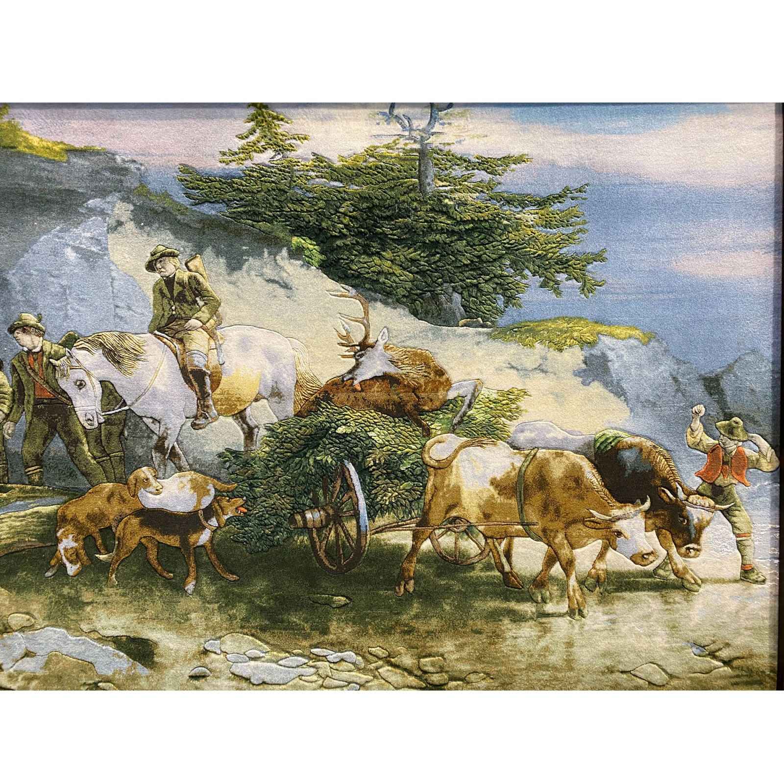 Price and Buy Hand-Knotted Persian Pictorial Rug from Tabriz Depicting Horse - Image 3