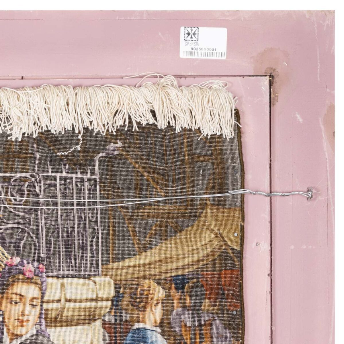Price and Buy Hand-Knotted Persian Pictorial Rug from Tabriz Depicting Market Scene - Image 6