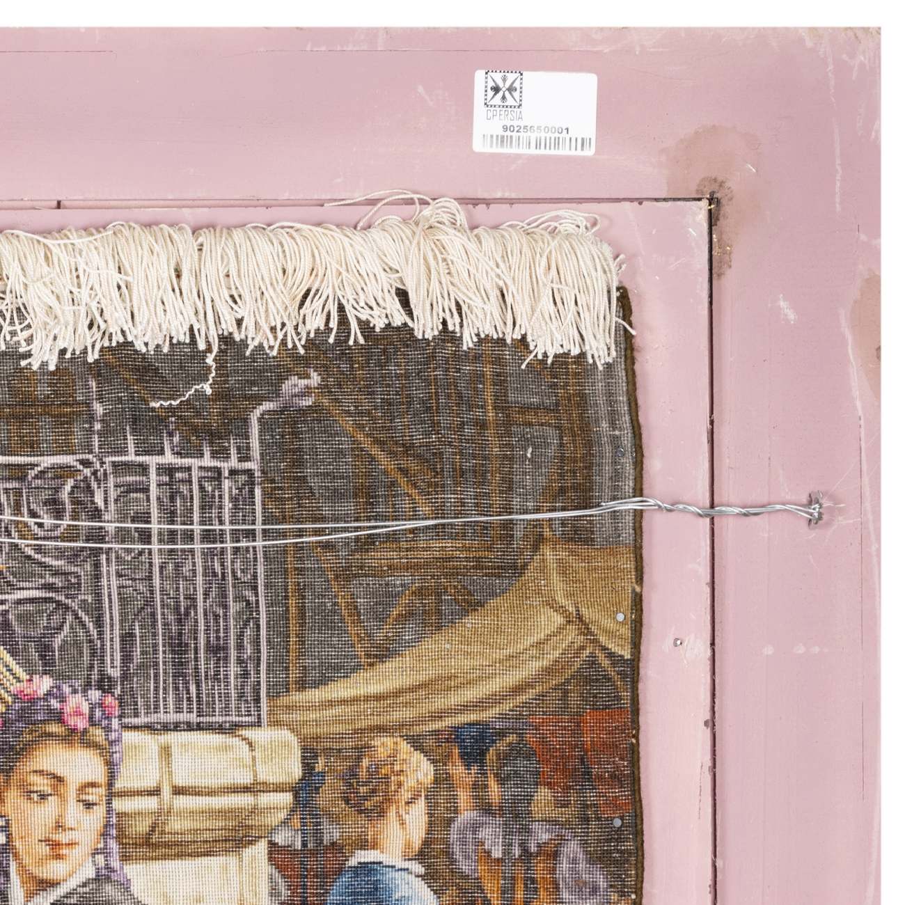 Price and Buy Hand-Knotted Persian Pictorial Rug from Tabriz Depicting Market Scene - Image 6
