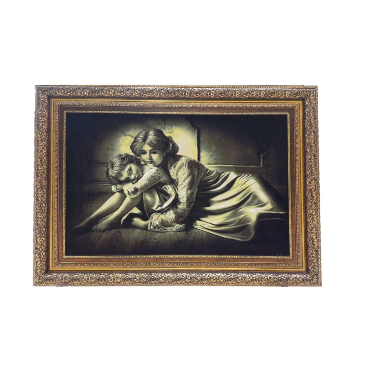 Price and Buy Hand-Knotted Persian Pictorial Rug from Tabriz Depicting Mother’s Affection