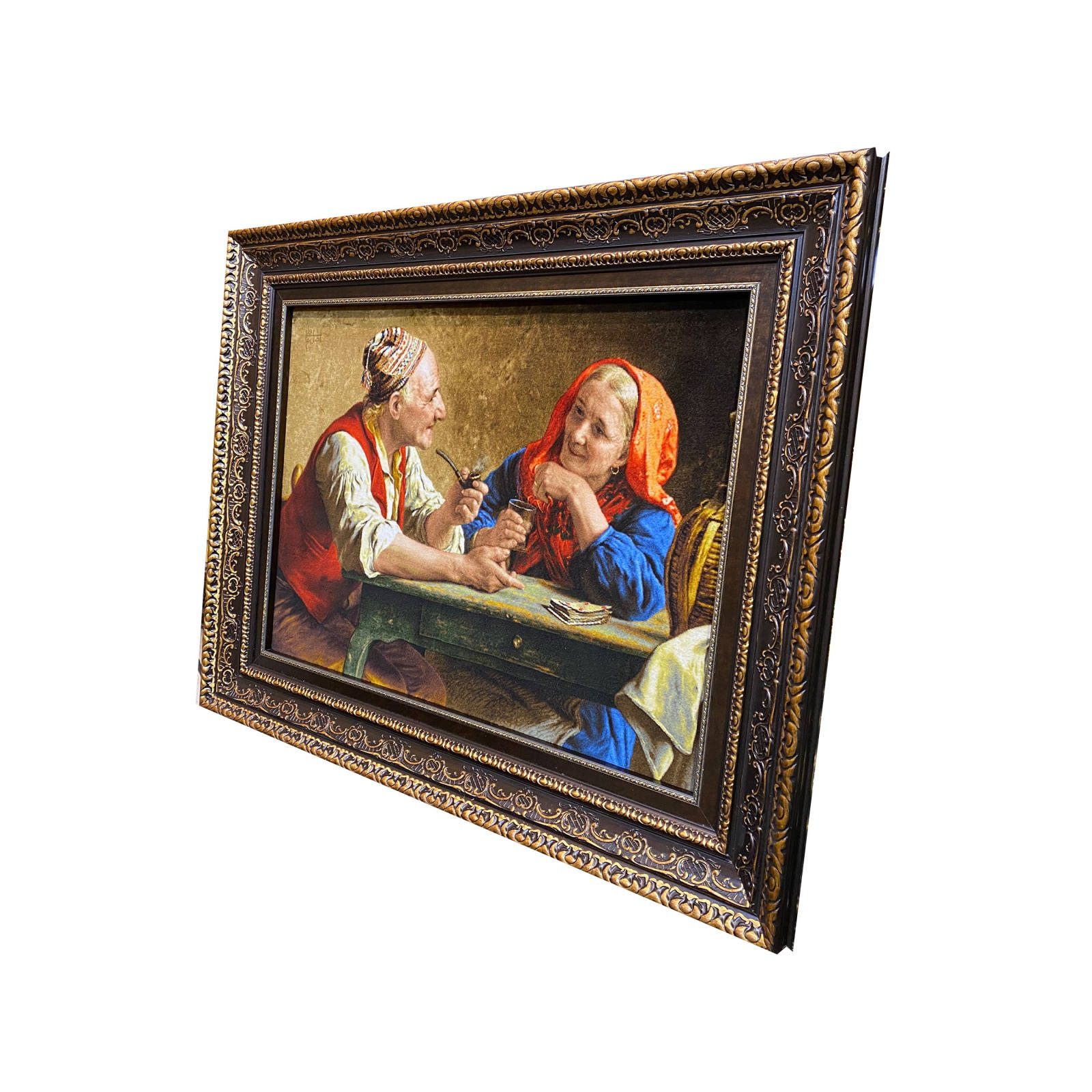 Price and Buy Hand-Knotted Persian Pictorial Rug from Tabriz Depicting Parents - Image 3