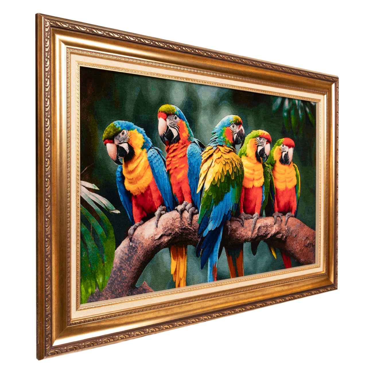 Price and Buy Hand-Knotted Persian Pictorial Rug from Tabriz Depicting Parrots - Image 7