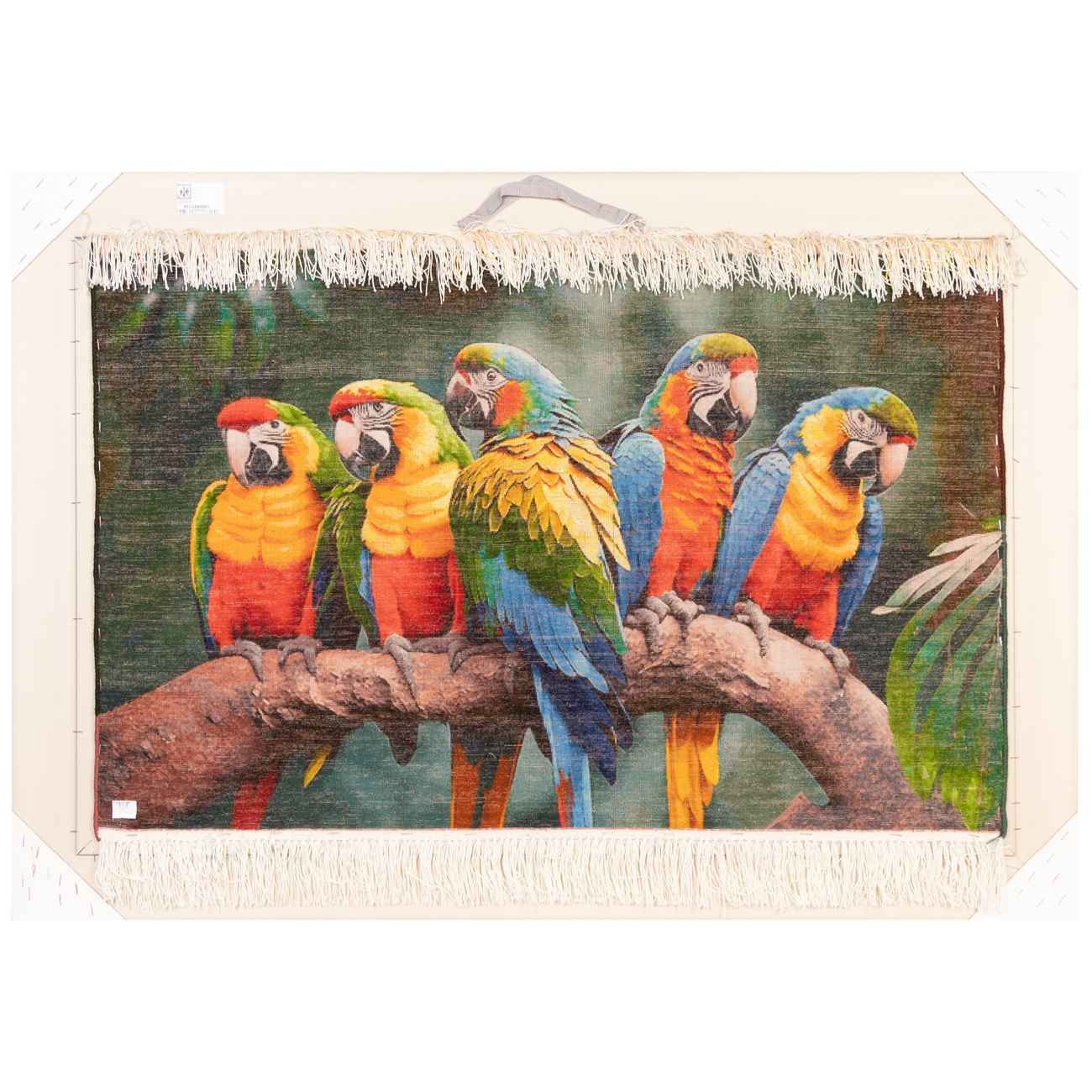Price and Buy Hand-Knotted Persian Pictorial Rug from Tabriz Depicting Parrots - Image 8