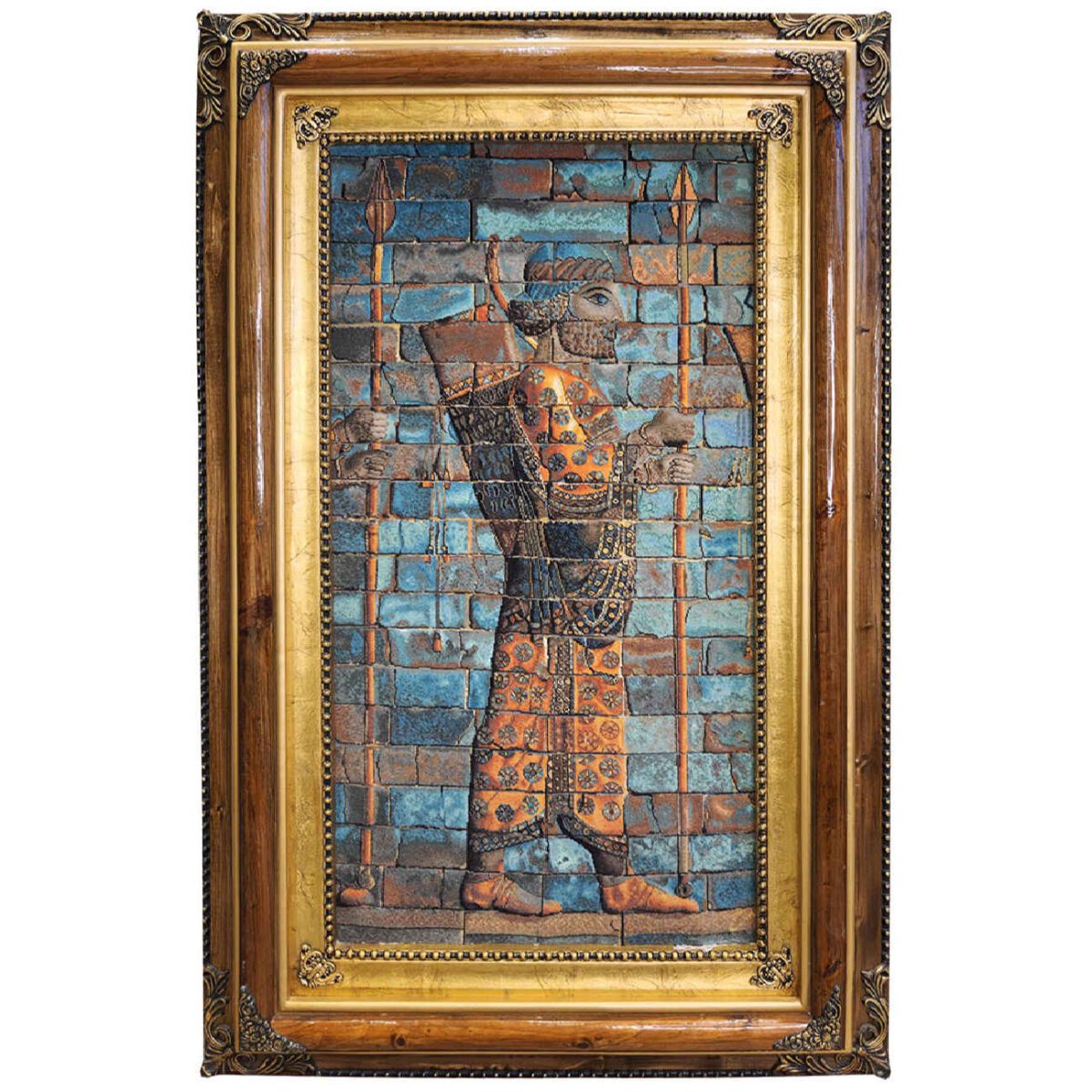 Price and Buy Hand-Knotted Persian Pictorial Rug from Tabriz Depicting Persepolis Soldier