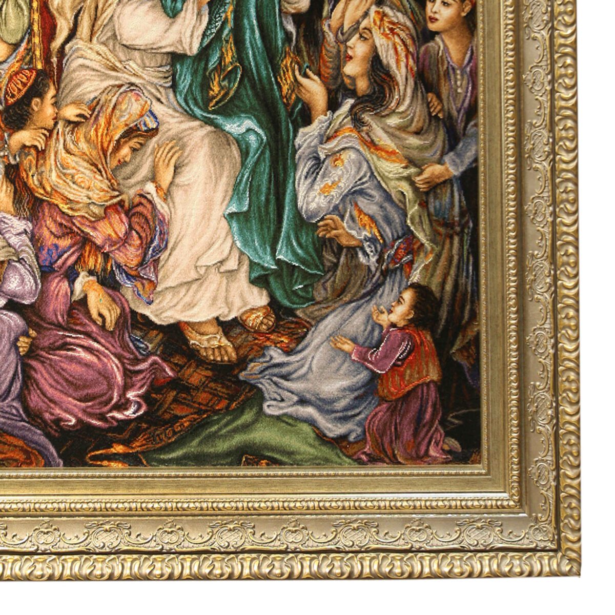 Price and Buy Hand-Knotted Persian Pictorial Rug from Tabriz Depicting Prophet Joseph with Jacob’s Shirt Scent of the Beloved - Image 4
