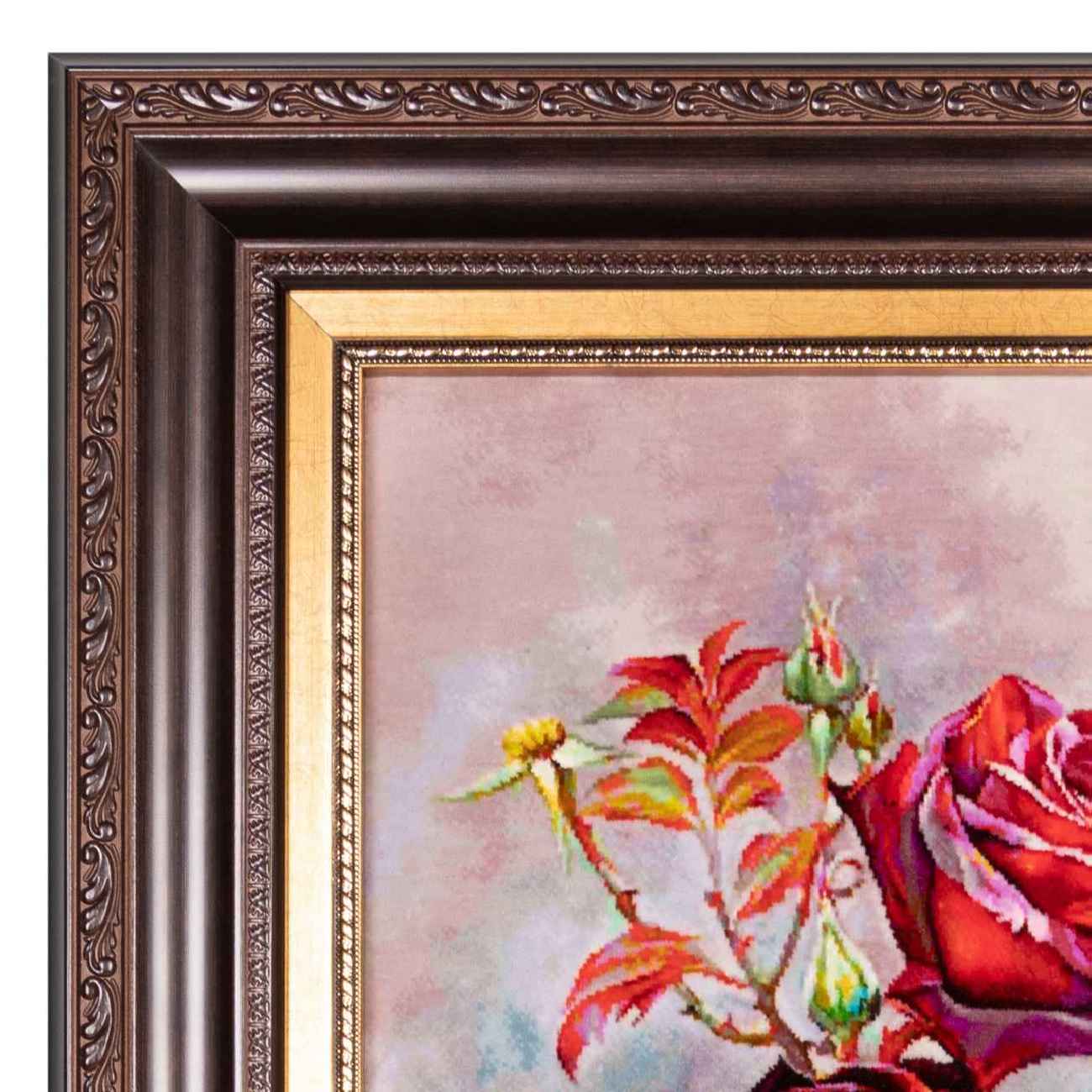 Price and Buy Hand-Knotted Persian Pictorial Rug from Tabriz Depicting Rose Flowers - Image 4
