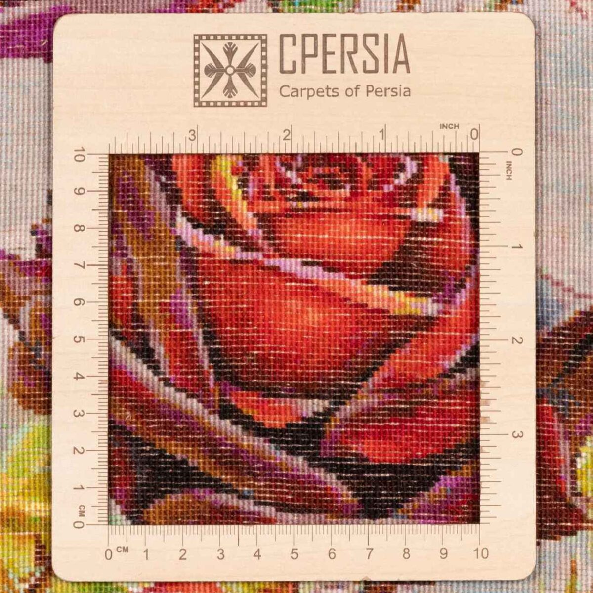 Price and Buy Hand-Knotted Persian Pictorial Rug from Tabriz Depicting Rose Flowers - Image 5