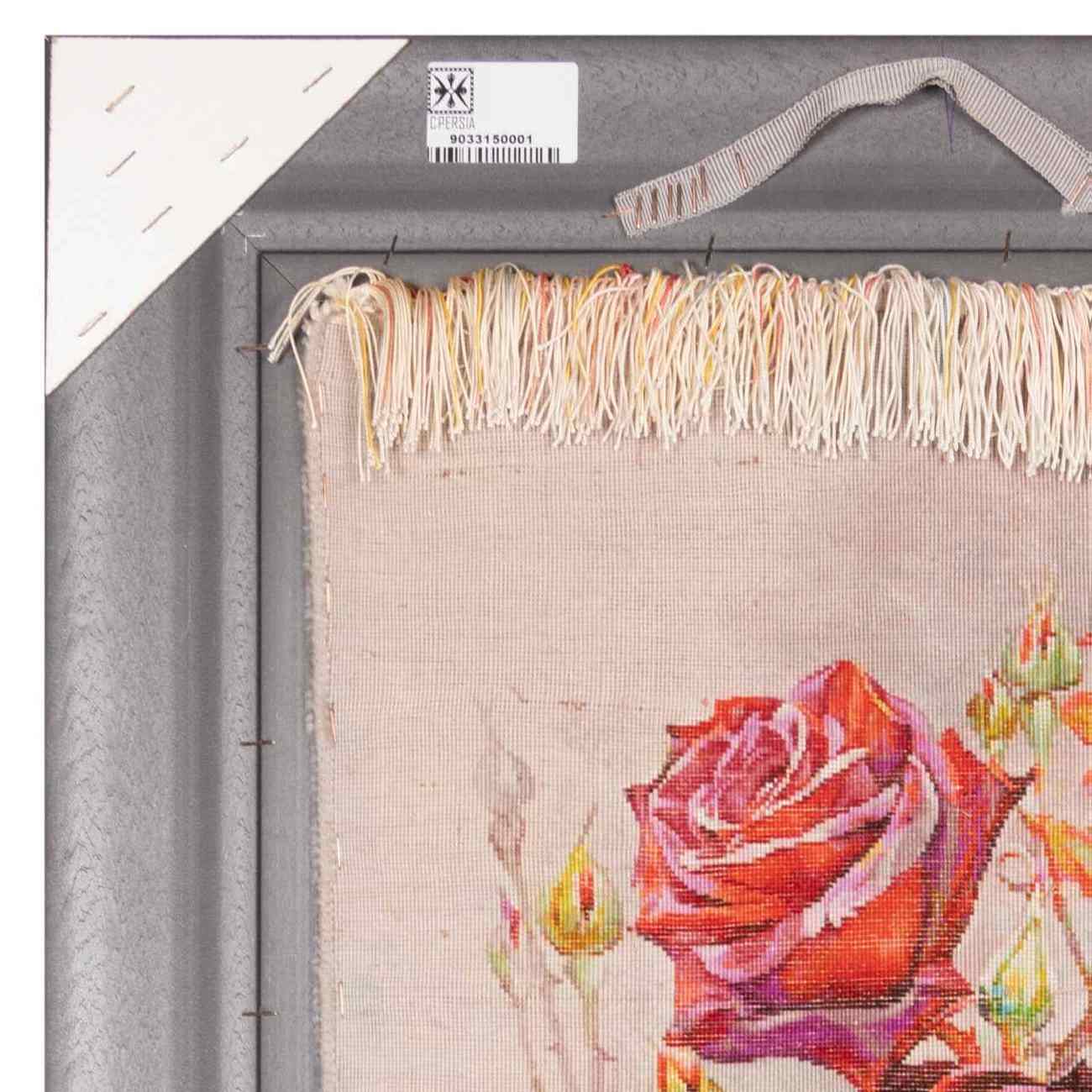 Price and Buy Hand-Knotted Persian Pictorial Rug from Tabriz Depicting Rose Flowers - Image 6