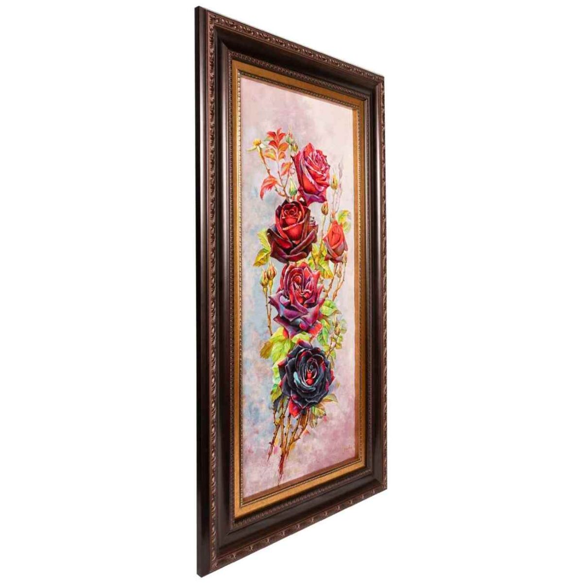 Price and Buy Hand-Knotted Persian Pictorial Rug from Tabriz Depicting Rose Flowers - Image 7