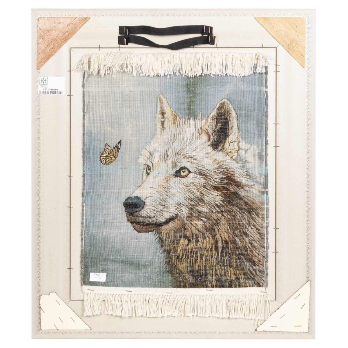 Price and Buy Hand-Knotted Persian Pictorial Rug from Tabriz Depicting Wolf & Butterfly - Image 3