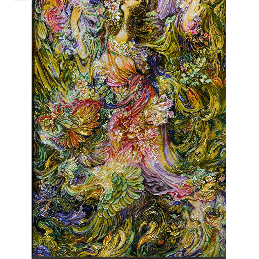 Price and Buy Hand-Knotted Persian Wall Hanging Rug from Tabriz Depicting Miniature - Image 4