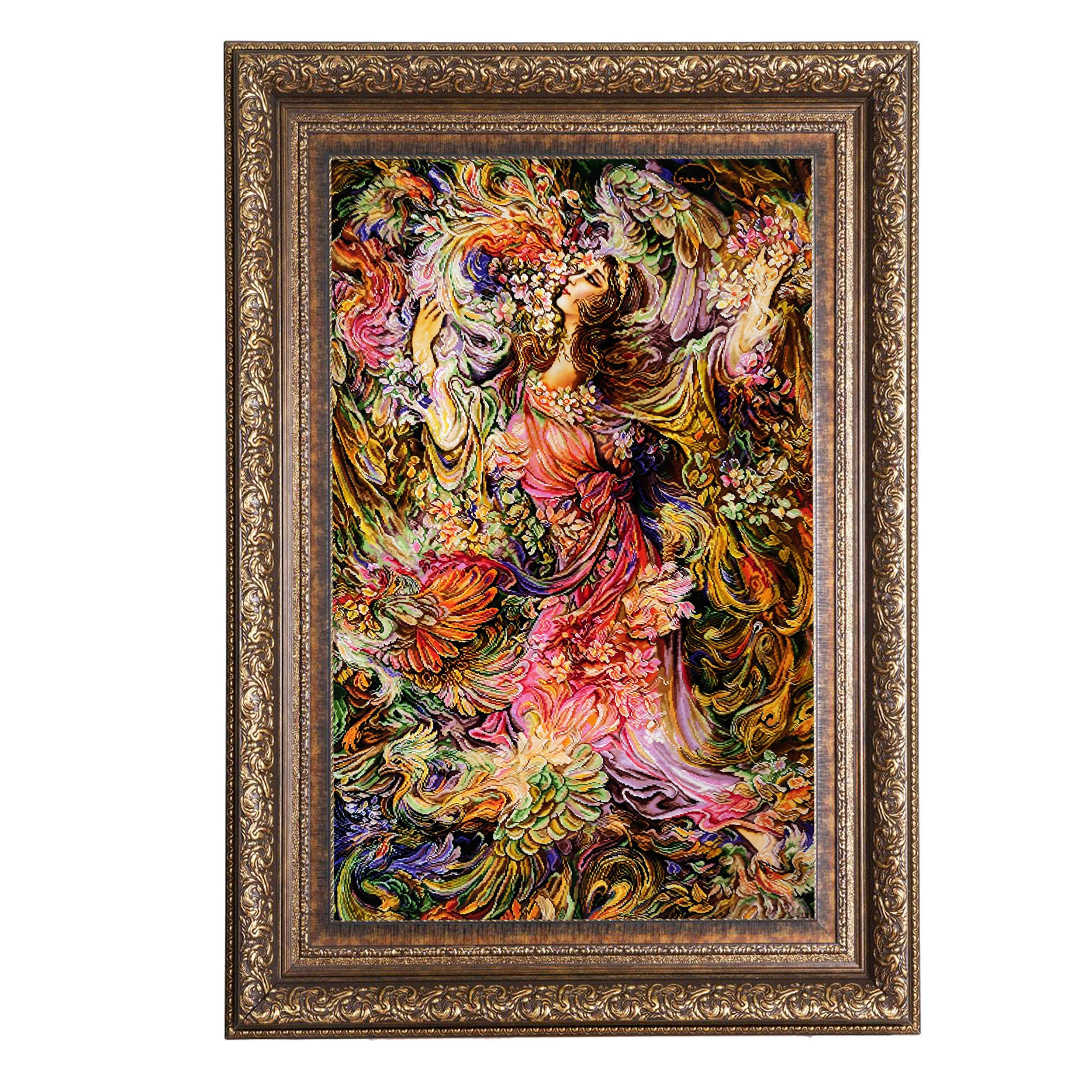 Price and Buy Hand-Knotted Persian Wall Hanging Rug from Tabriz Depicting Miniature