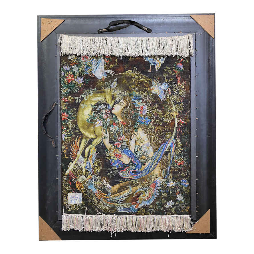 Price and Buy Hand-Knotted Persian Wall Hanging Rug from Tabriz Depicting Nature Miniature - Image 5