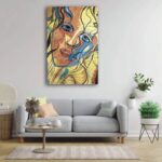 Price and Buy Hand-Painted Cubist Acrylic Canvas – Suitable for Home or Office Walls - Image 3