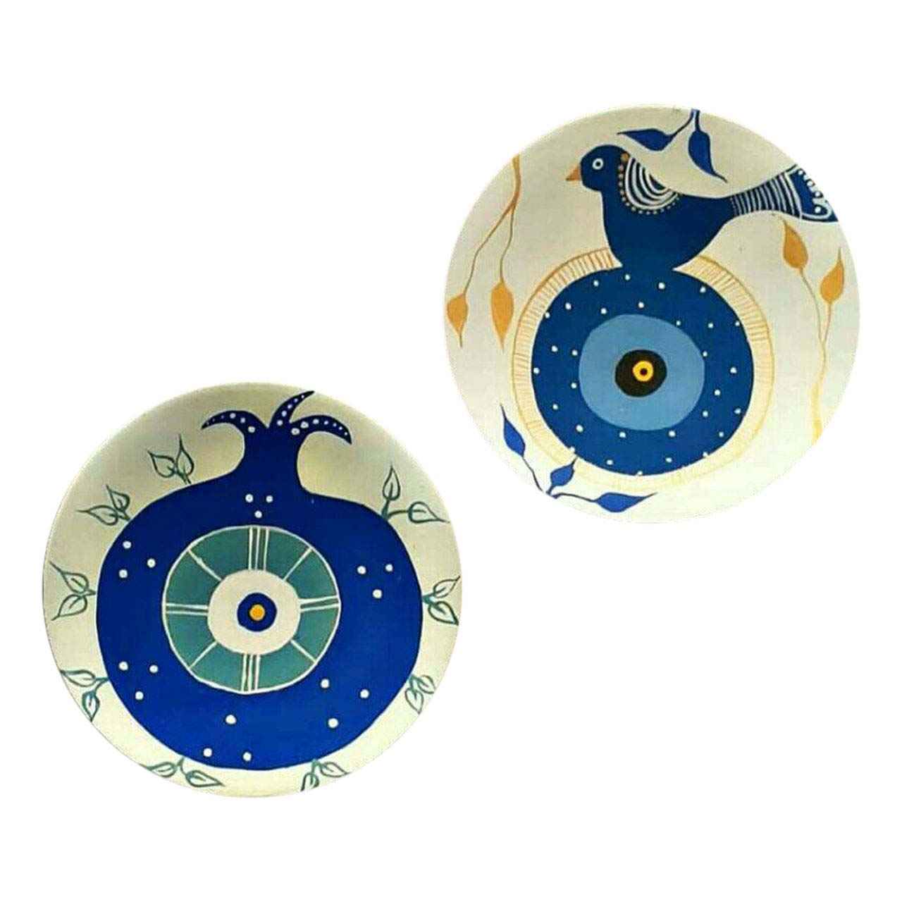 Price and Buy Hand-Painted Decorative Pottery Wall Plate Blue Bird - Image 3