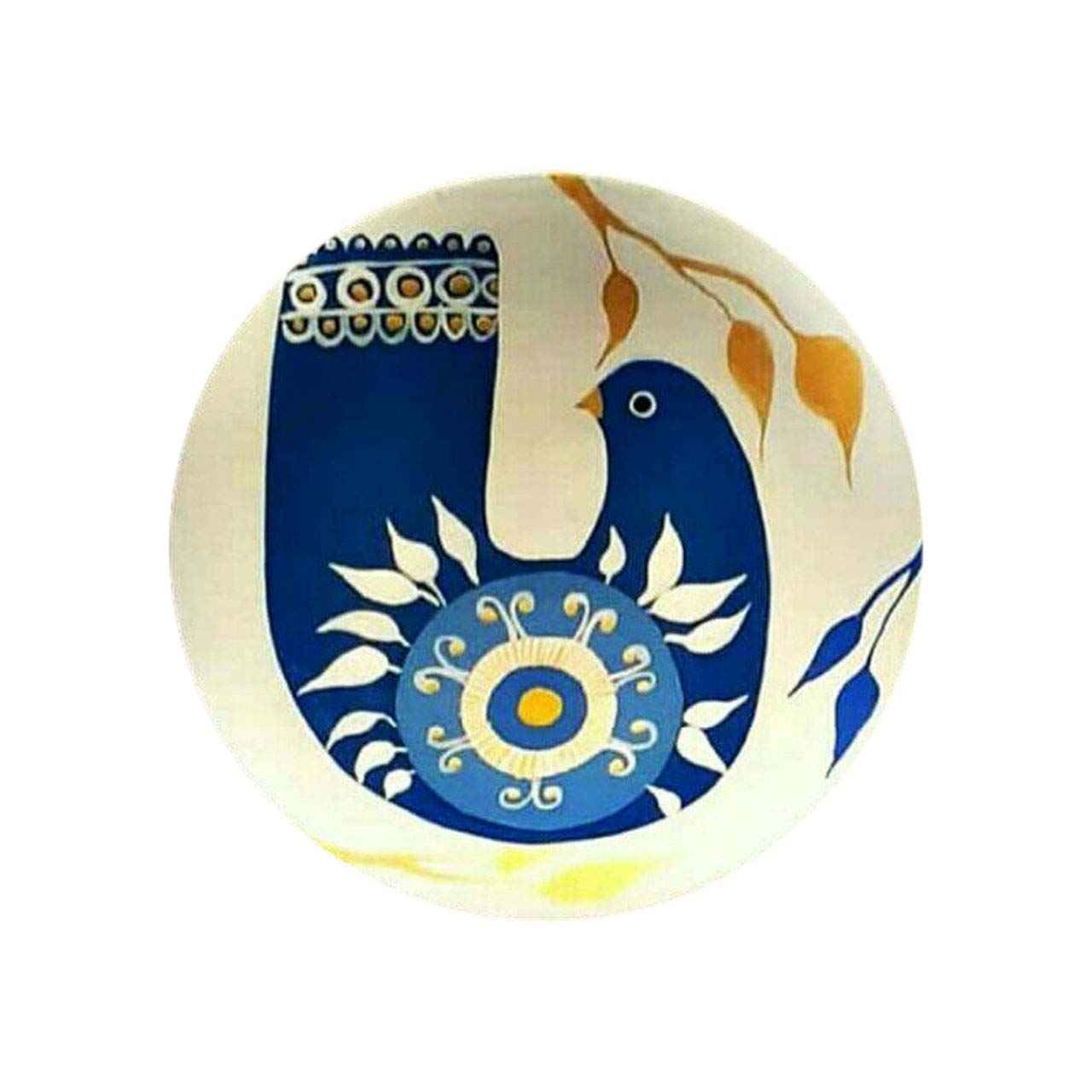 Price and Buy Hand-Painted Decorative Pottery Wall Plate Blue Bird - Image 4