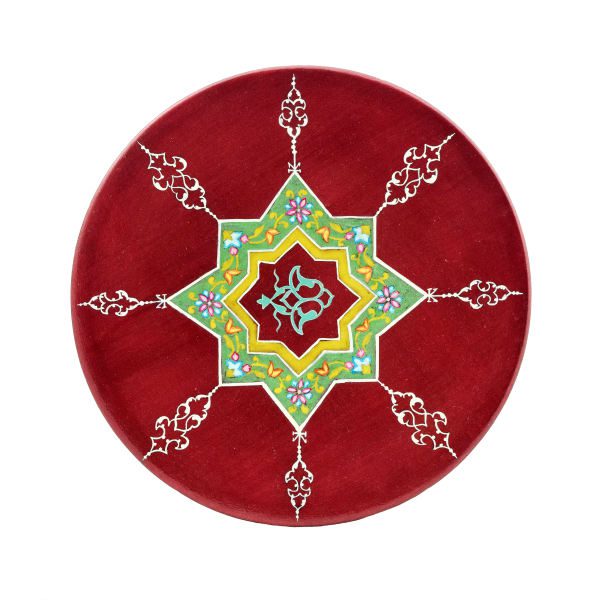 Price and Buy Hand-Painted Decorative Pottery Wall Plate Cherry Color & Geometric_68f6f86f61819.jpeg Price and Buy Hand-Painted Decorative Pottery Wall Plate Cherry Color & Geometric