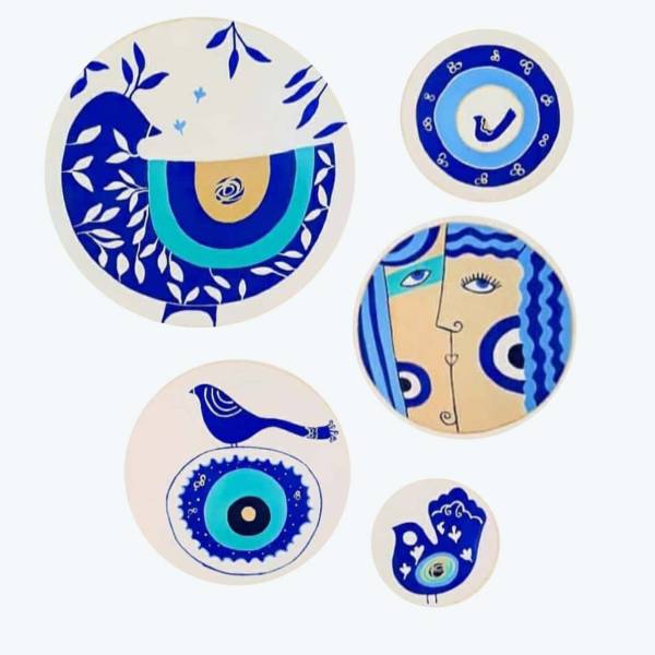 Price and Buy Hand-Painted Decorative Pottery Wall Plate Eye & Bird_68f50d6b844b4.jpeg Price and Buy Hand-Painted Decorative Pottery Wall Plate Eye & Bird