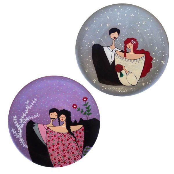 Price and Buy Hand-Painted Decorative Pottery Wall Plate Love’s Portrait_68f50d4994420.jpeg Price and Buy Hand-Painted Decorative Pottery Wall Plate Love’s Portrait
