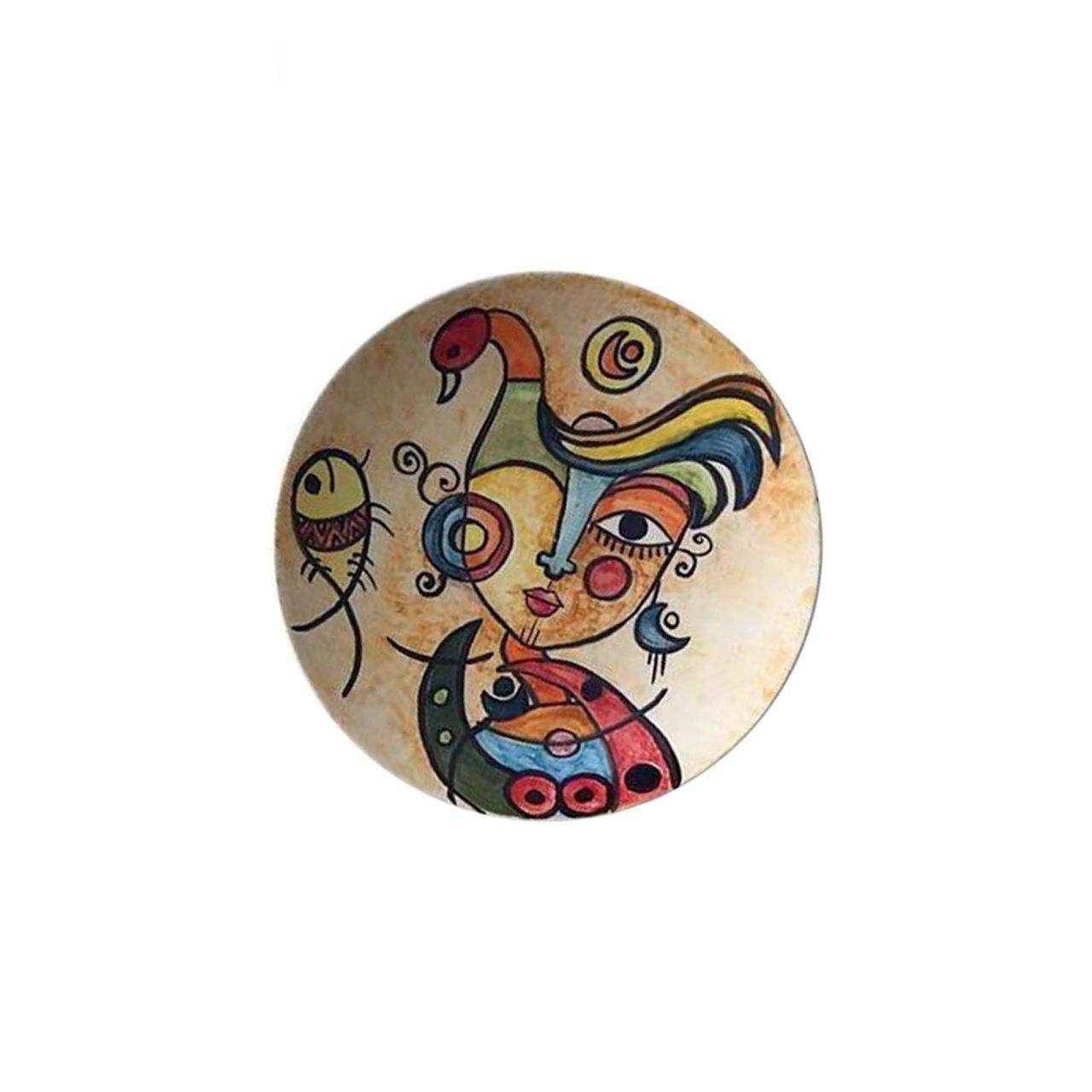 Price and Buy Hand-Painted Decorative Pottery Wall Plate Minimal Painting (4X) - Image 3