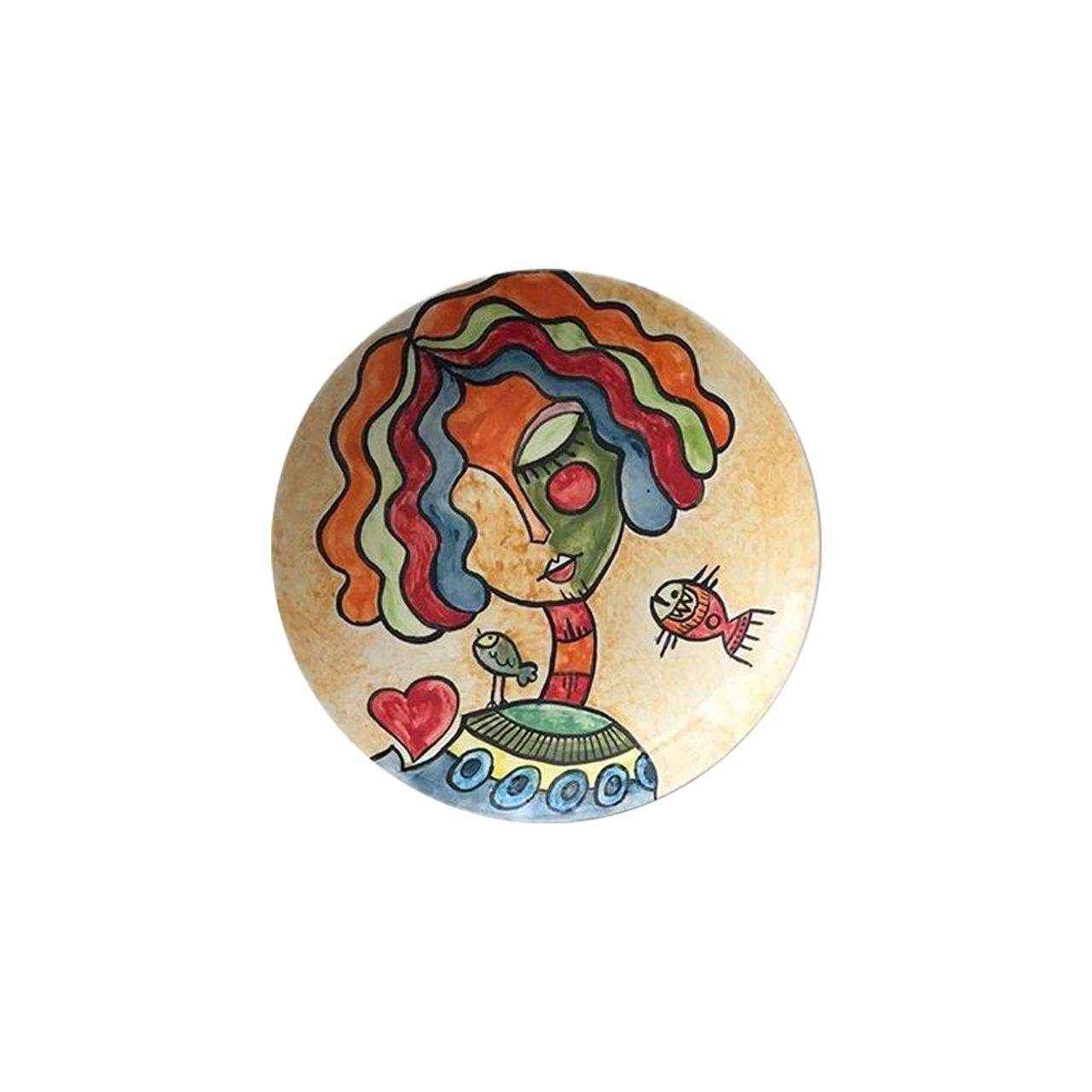 Price and Buy Hand-Painted Decorative Pottery Wall Plate Minimal Painting (4X) - Image 4