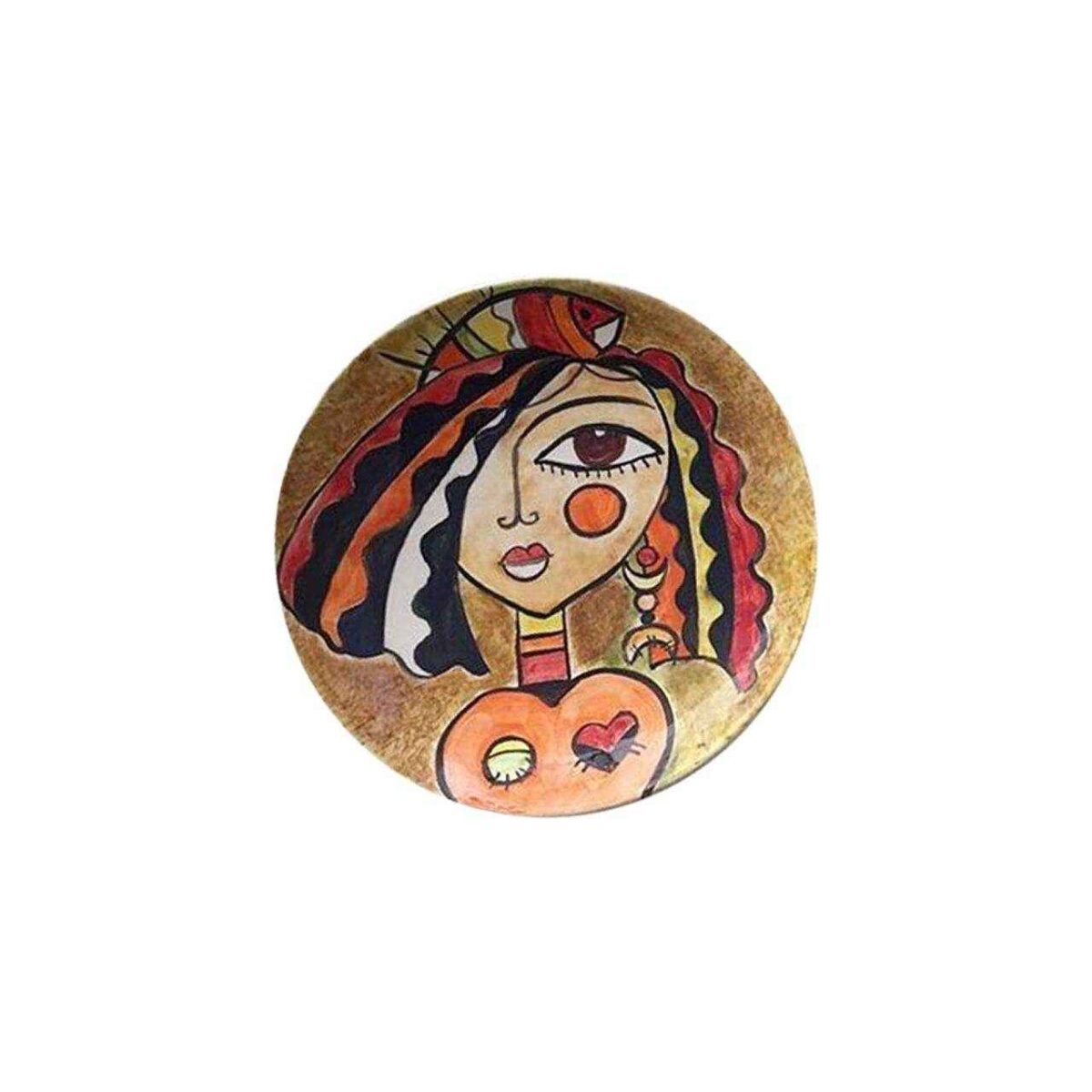 Price and Buy Hand-Painted Decorative Pottery Wall Plate Minimal Painting (4X) - Image 5