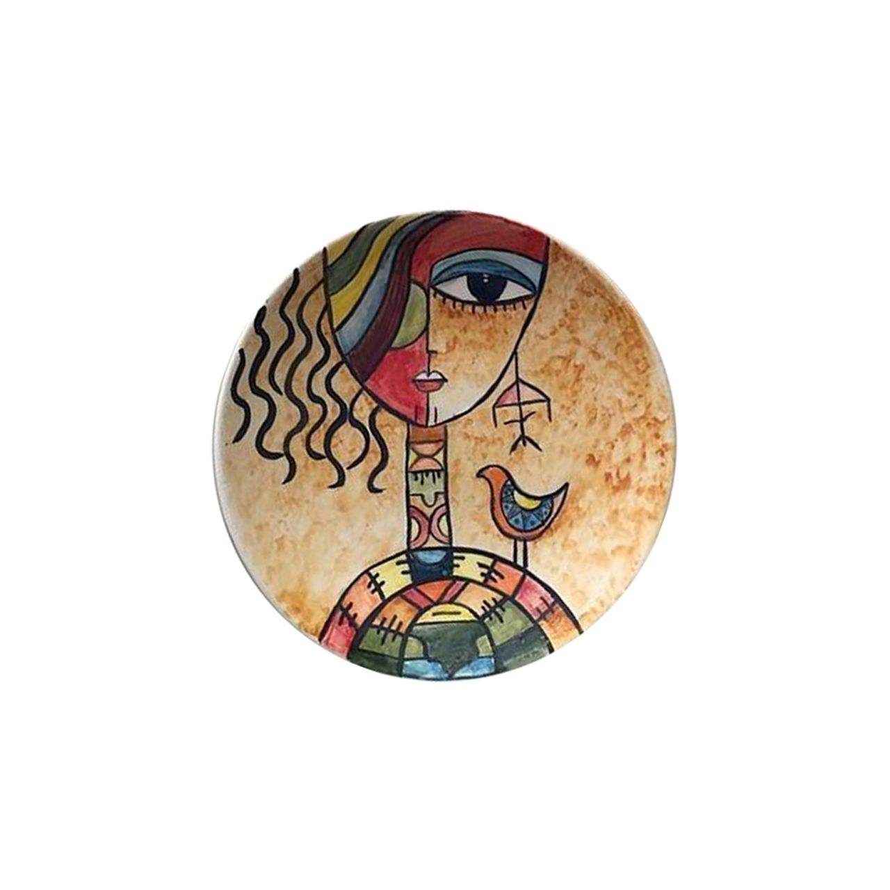 Price and Buy Hand-Painted Decorative Pottery Wall Plate Minimal Painting (4X) - Image 6