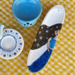 Price and Buy Hand-painted Pottery Incense Holder with Evil Eye Design, Washable & Acrylic Paint - Image 4