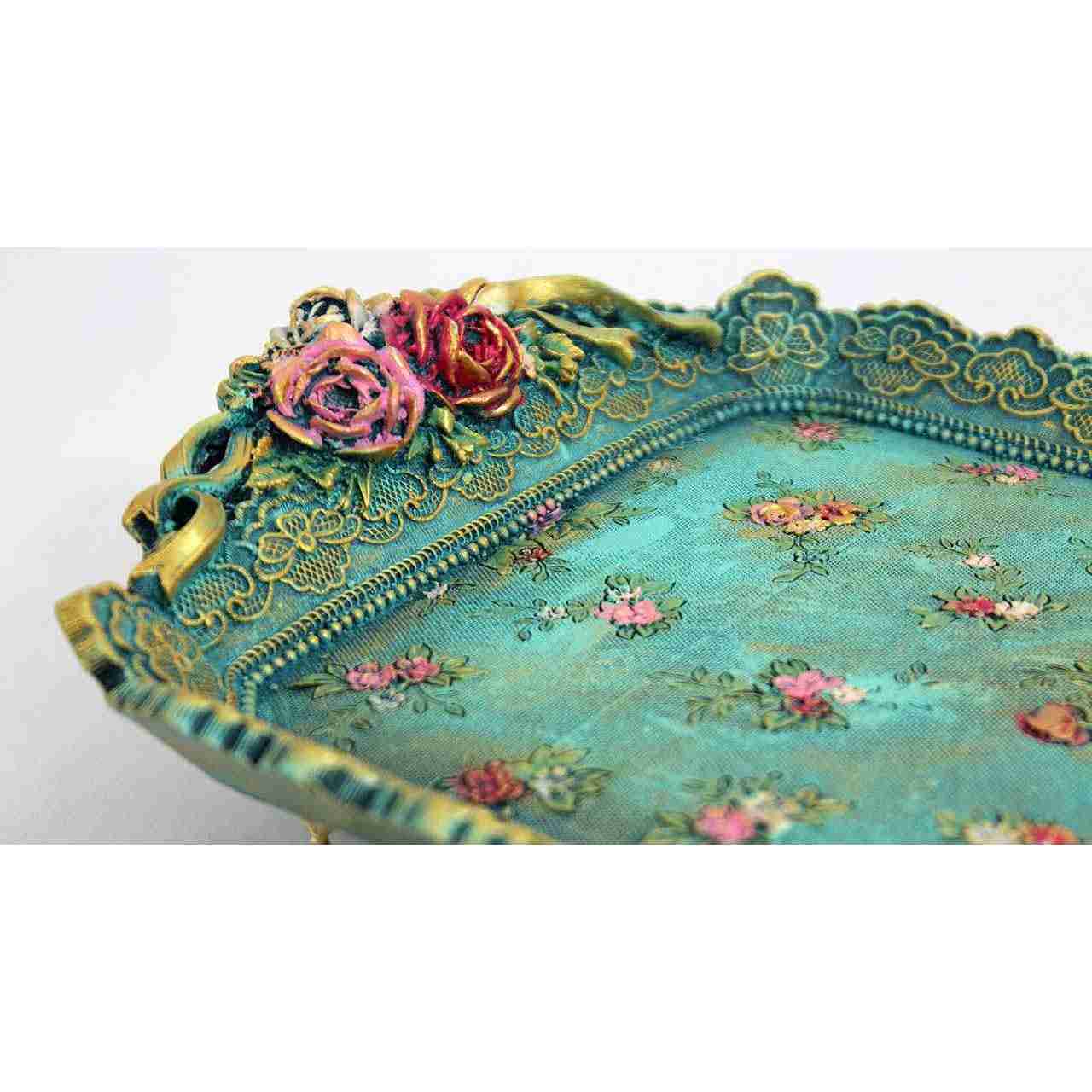 Price and Buy Hand Painted Resin Serving Tray Model Bagh Firoze - Image 3
