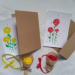 Price and Buy Hand-Painted Rose Floral Greeting Card (x8) - Image 3
