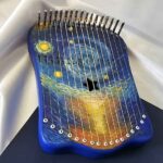 Price and Buy Hand-Painted Starry Night Lyre Exquisite Artistry Meet Melodic Harmony