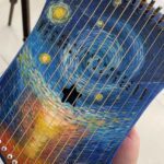 Price and Buy Hand-Painted Starry Night Lyre Exquisite Artistry Meet Melodic Harmony - Image 3