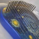 Price and Buy Hand-Painted Starry Night Lyre Exquisite Artistry Meet Melodic Harmony - Image 5