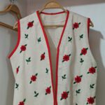 Price and Buy Handcraft Embroidered Vest with Red Flowers Design for Women