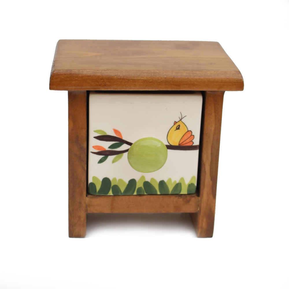 Price and Buy Handcrafted 1 Ceramic Drawers Chest with Wooden Box - Image 3