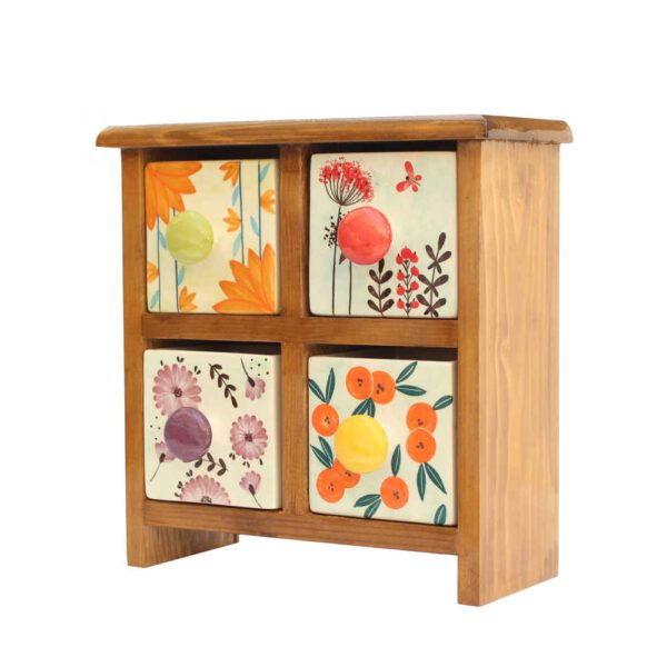 Price and Buy Handcrafted 4 Ceramic Drawers Chest with Wooden Box_68fc11af2014a.jpeg Price and Buy Handcrafted 4 Ceramic Drawers Chest with Wooden Box