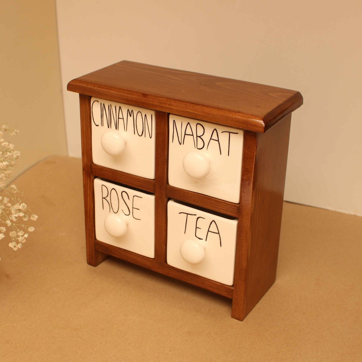 Price and Buy Handcrafted 4 Ceramic Drawers Chest with Wooden Box - Image 5