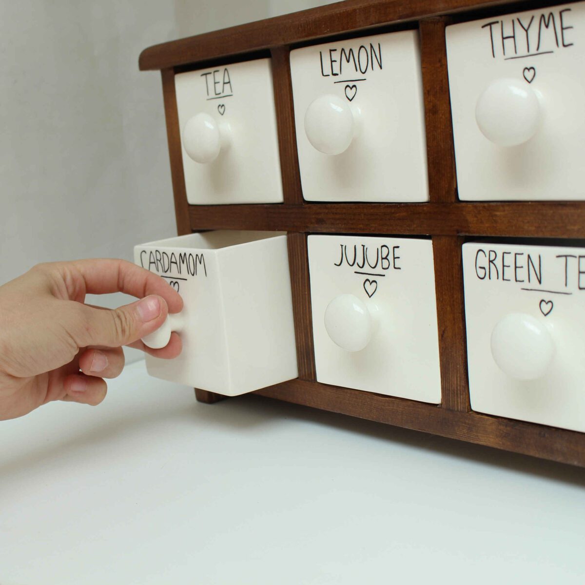 Price and Buy Handcrafted 8 Ceramic Drawers Chest with Wooden Box - Image 4
