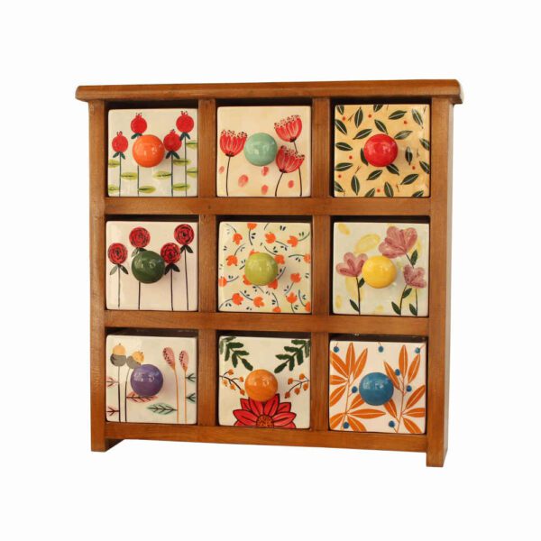 Price and Buy Handcrafted 9 Ceramic Drawers Chest with Wooden Box – Floral_68fc11c962e0b.jpeg Price and Buy Handcrafted 9 Ceramic Drawers Chest with Wooden Box – Floral