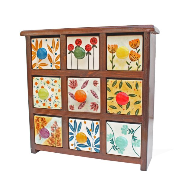 Price and Buy Handcrafted 9 Ceramic Drawers Chest with Wooden Box_68fc117bdf3bb.jpeg Price and Buy Handcrafted 9 Ceramic Drawers Chest with Wooden Box