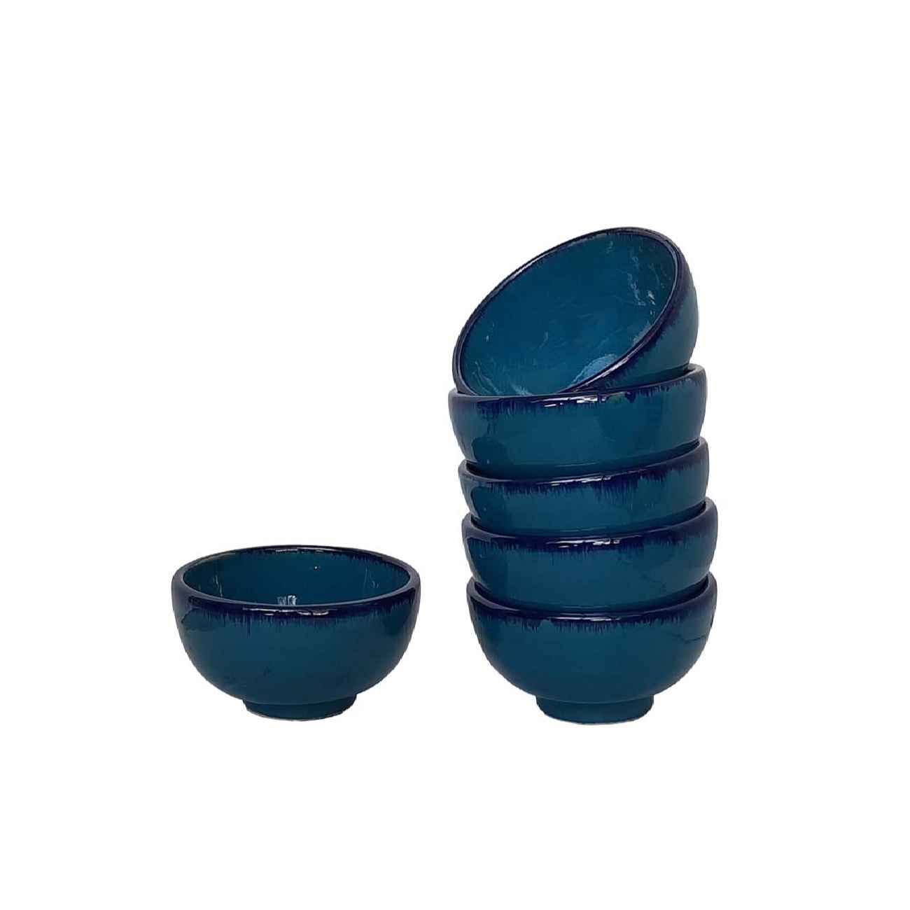 Price and Buy Handcrafted Artistic Pottery Bowl – For Serving Yogurt and Side Dishes (Set of 6) - Image 3