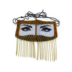 Price and Buy Handcrafted Battoulah Mask of Mesmerizing Eyes with Golden Chains - Image 3