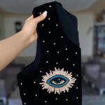 Price and Buy Handcrafted Beaded Embroidery Vest for Women – with Eye Design - Image 3
