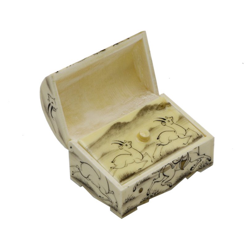 Price and Buy Handcrafted Bone Jewelry Box with Persian Chogan Pattern - Image 3