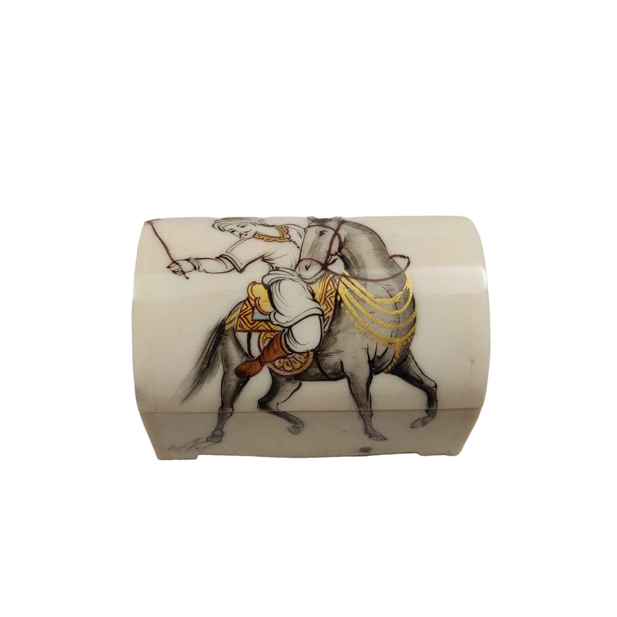 Price and Buy Handcrafted Bone Jewelry Box with Persian-Inspired Chogan Pattern