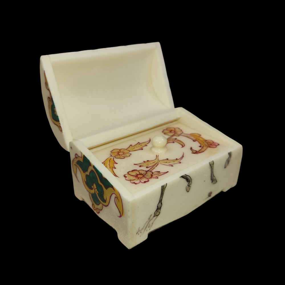 Price and Buy Handcrafted Bone Jewelry Box with Persian-Inspired Chogan Pattern - Image 4