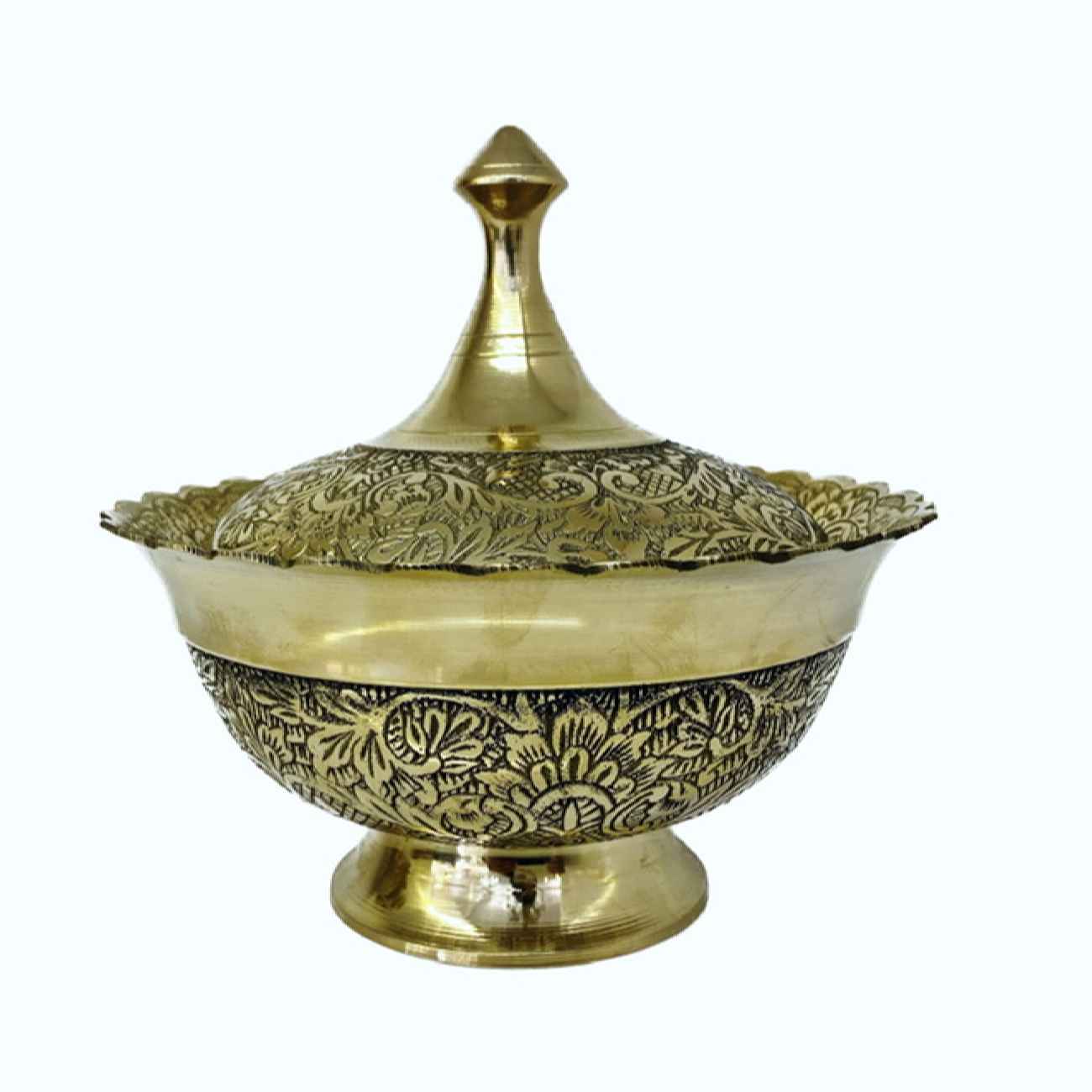 Price and Buy Handcrafted Brass Sugar Bowl with Secure Lid